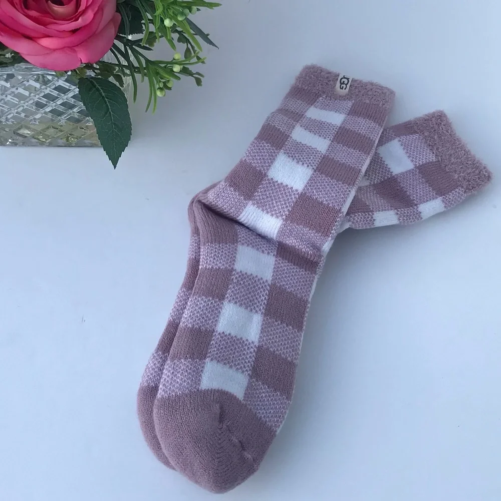 UGG Vanna Check Fleece Lined Sock - Picture 4 of 8